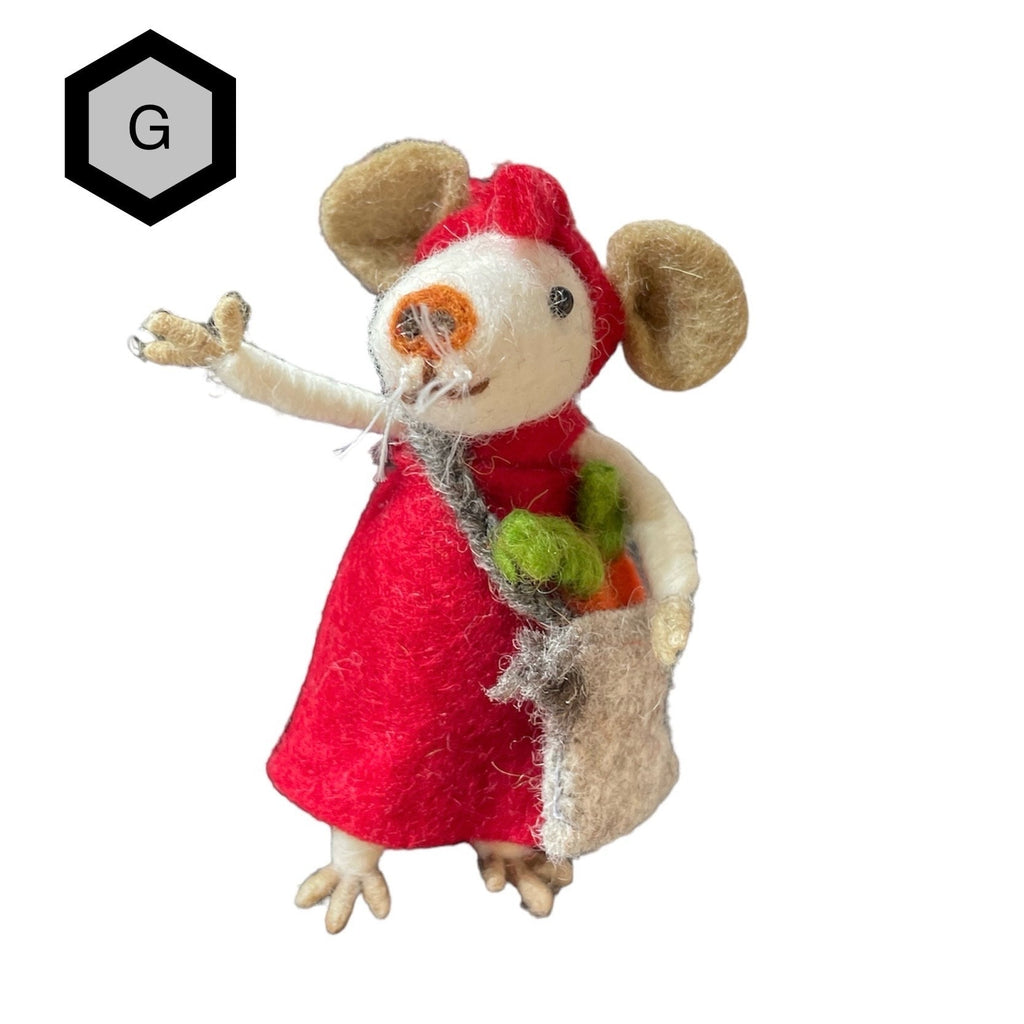 Felt ornamental, mice ornaments puppets, hand made,  puppets, game,