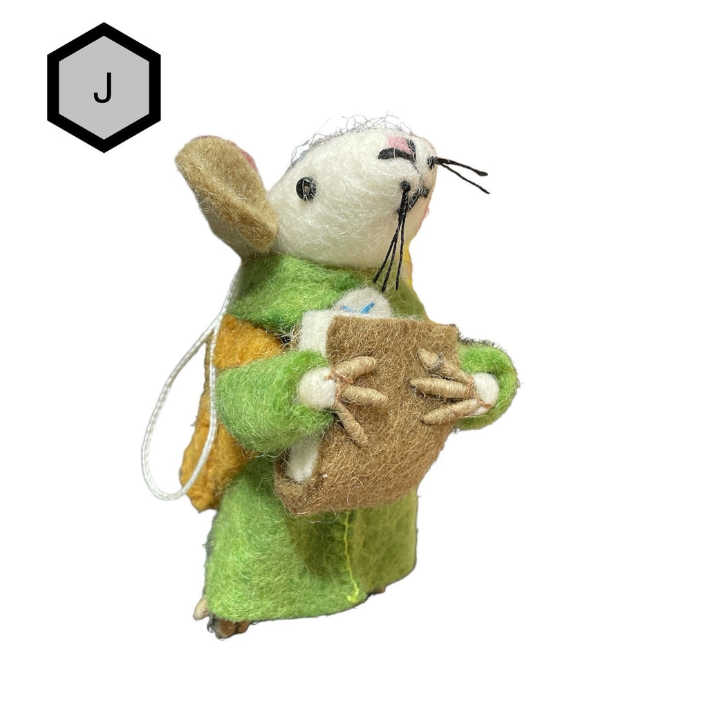 Felt ornamental, mice ornaments puppets, hand made,  puppets, game,