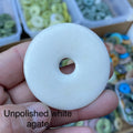 Crystal Donut Pendant: Gemstone Pi Necklace