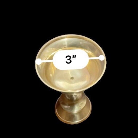 Traditional Brass Butter Lamp: Tibetan Altar Decor, Tea Light Candle Holder