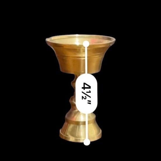 Traditional Brass Butter Lamp: Tibetan Altar Decor, Tea Light Candle Holder