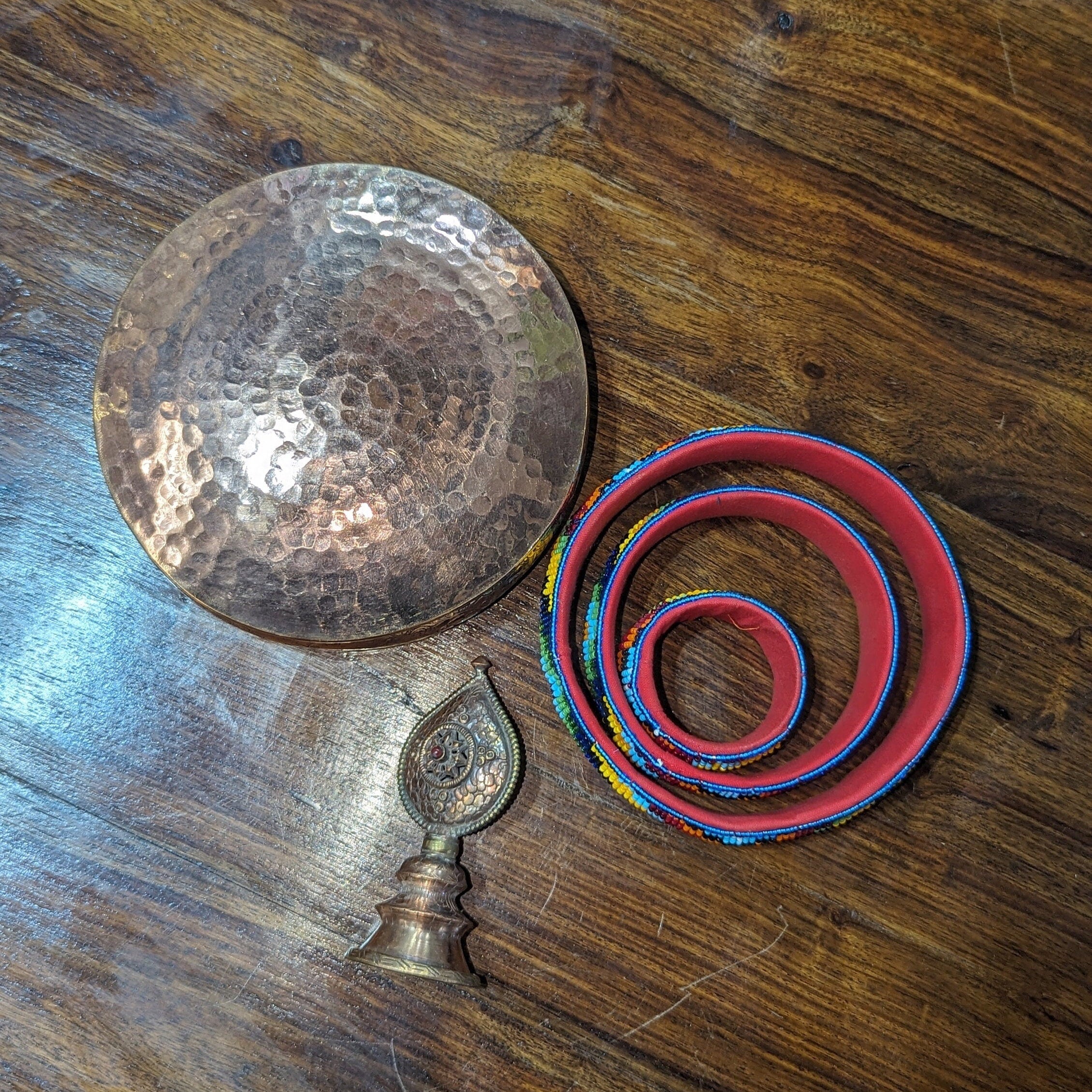 Handmade Tibetan Copper Mandala Offering Set
