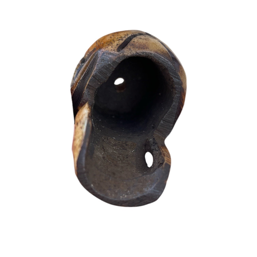 Tibetan rare vintage Yak bone Hand carved skull beads
