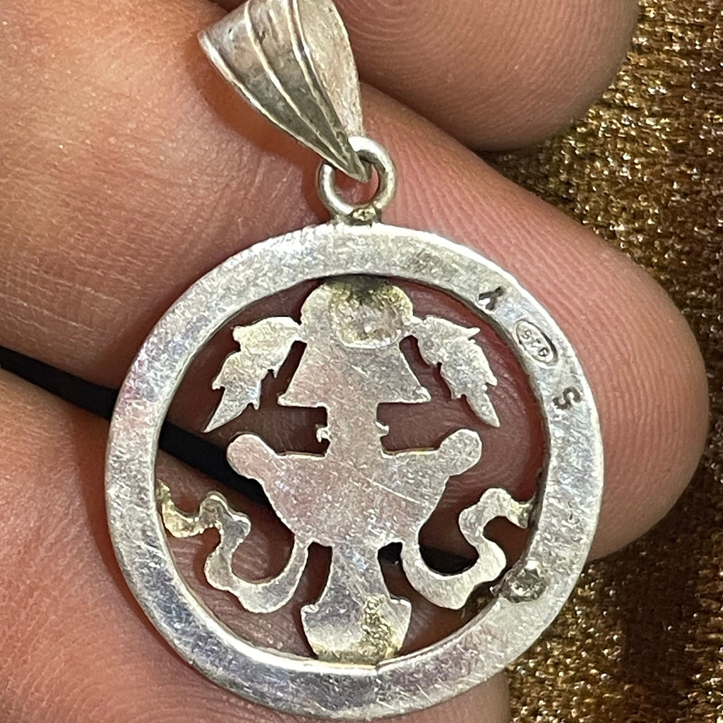 Sterling Silver Treasure Vase Pendant: Handmade Nepalese Mandala T1102-004.8