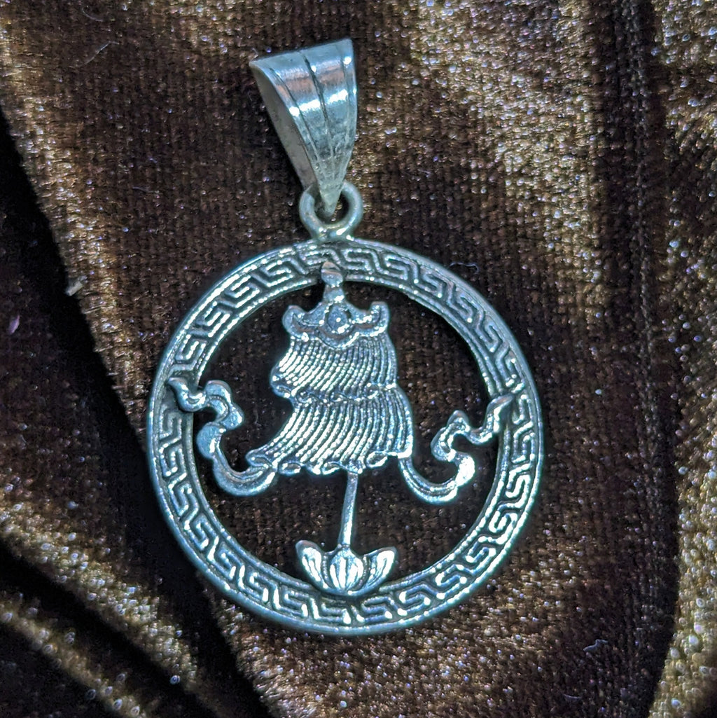 Most Precious Parasol: (Silver Pendant of Auspicious symbol) (T1102-004.2)