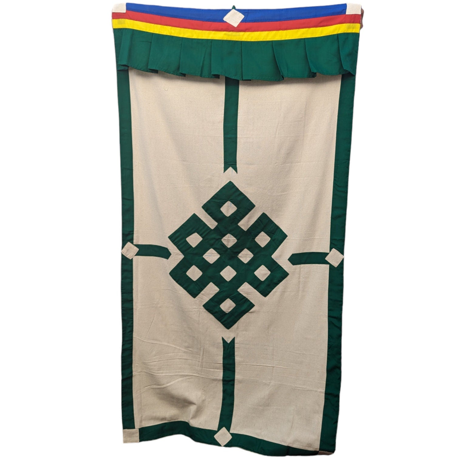 Tibetan Door Curtain: Auspicious Knot Silk Doorway Cover