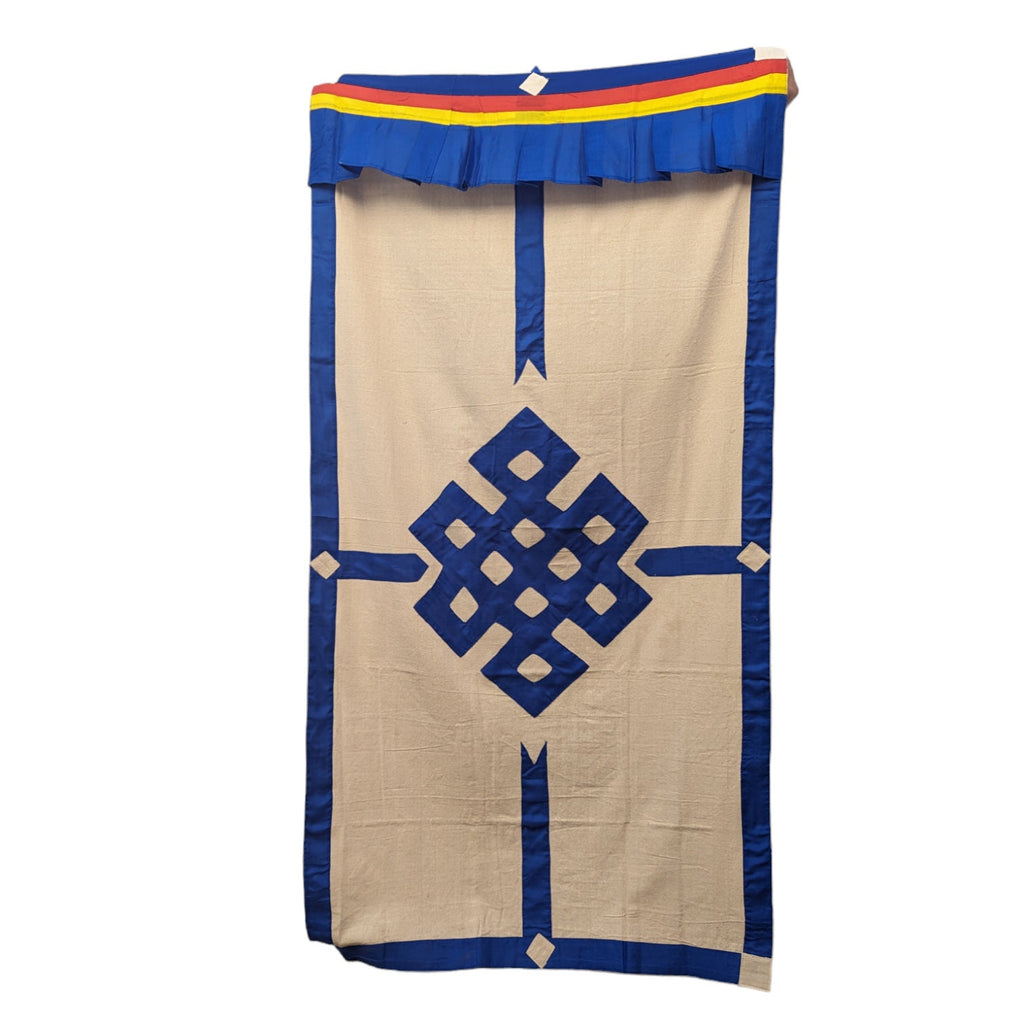 Tibetan Door Curtain: Auspicious Knot Silk Doorway Cover