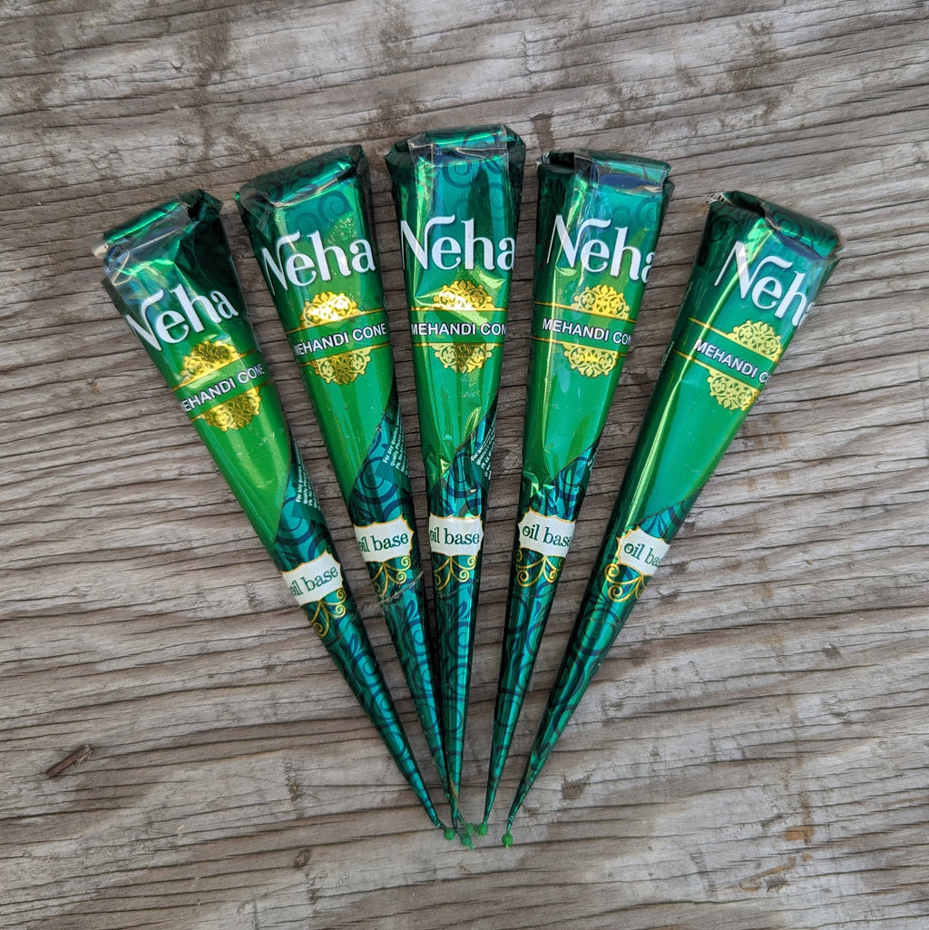 Organic Henna Cones: Dark Stain, Ready to Use, USDA Certified