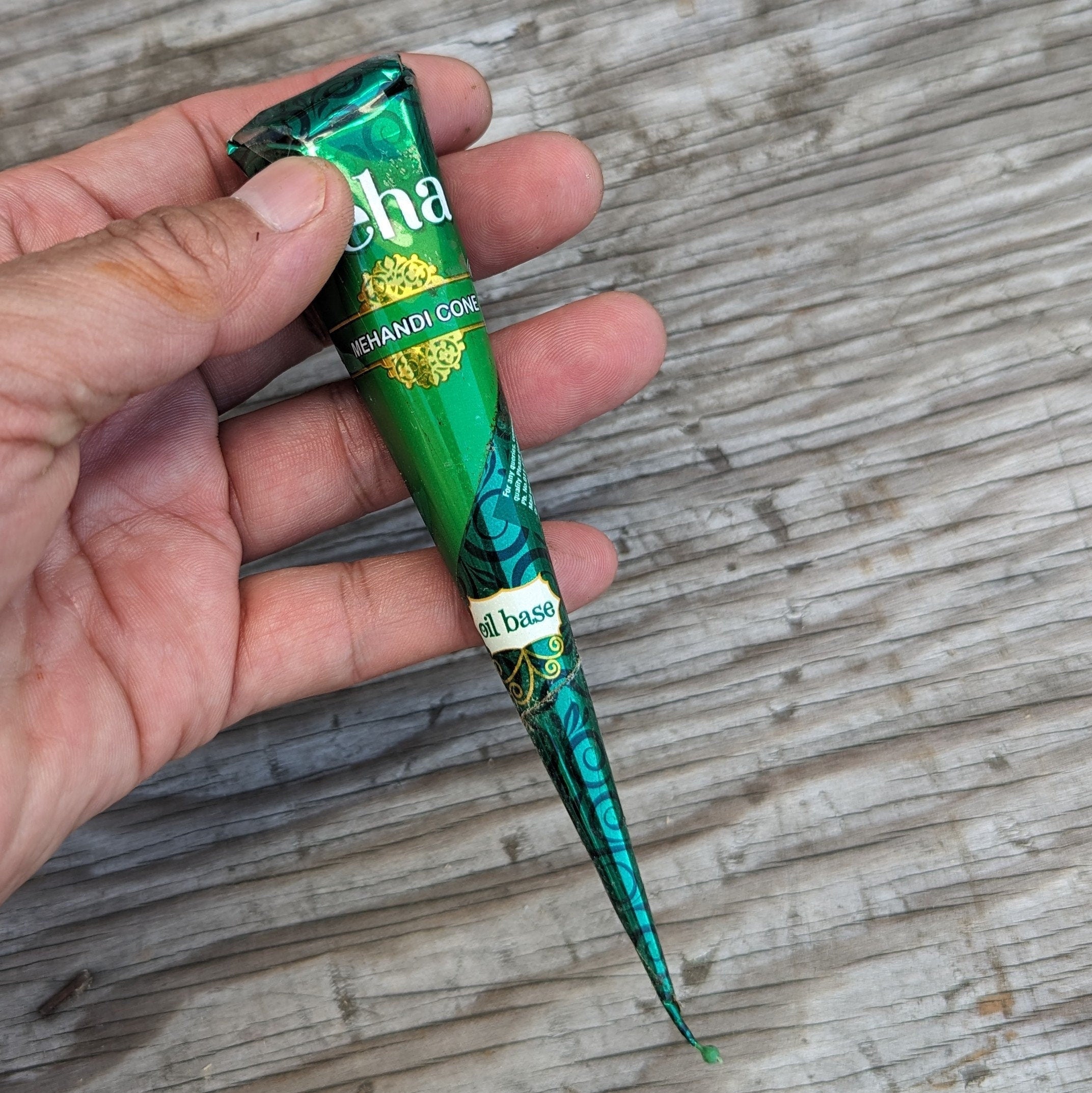 Organic Henna Cones: Dark Stain, Ready to Use, USDA Certified