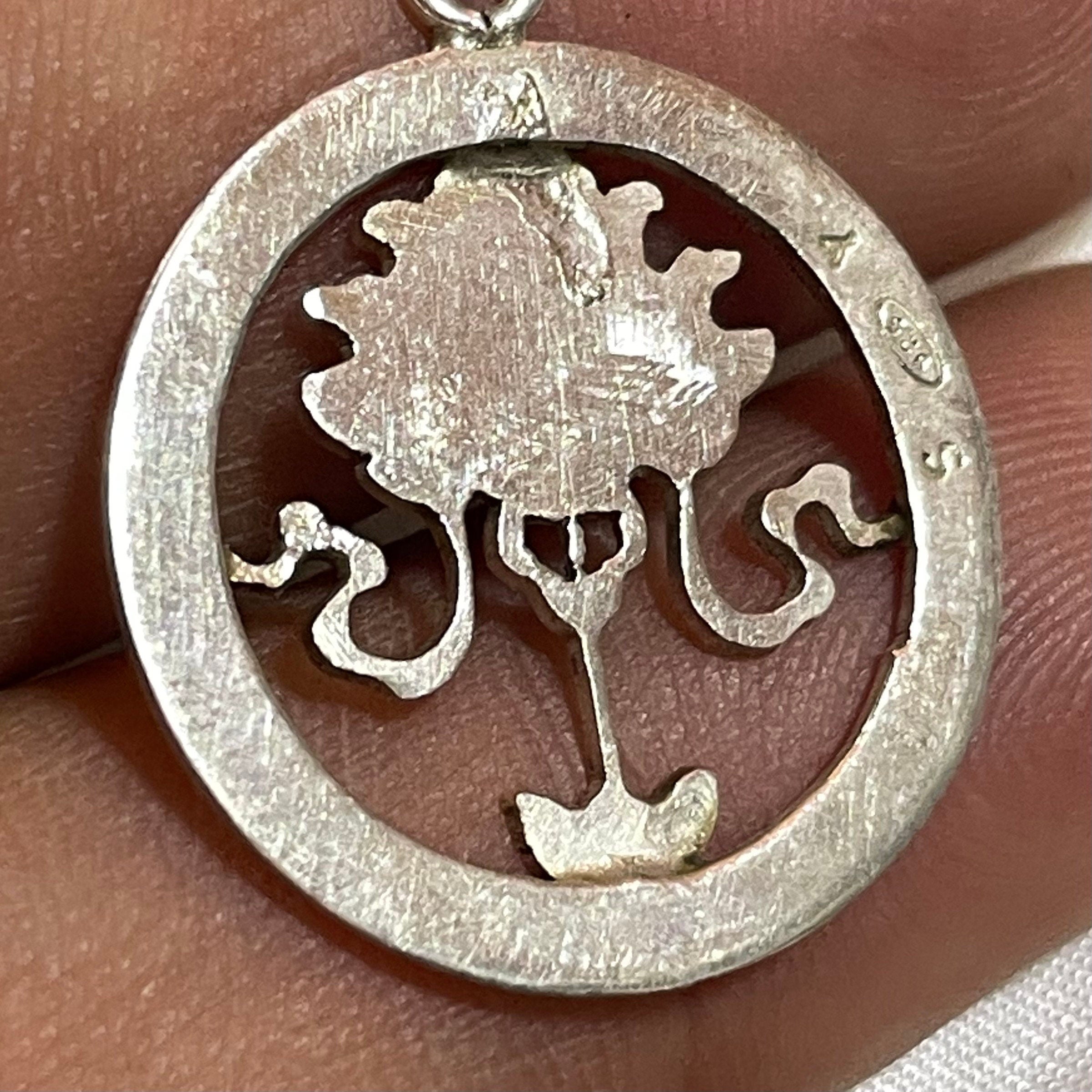 Exquisite Lotus Blossom:(Silver Pendant of Auspicious symbol) (T1102-004.5)