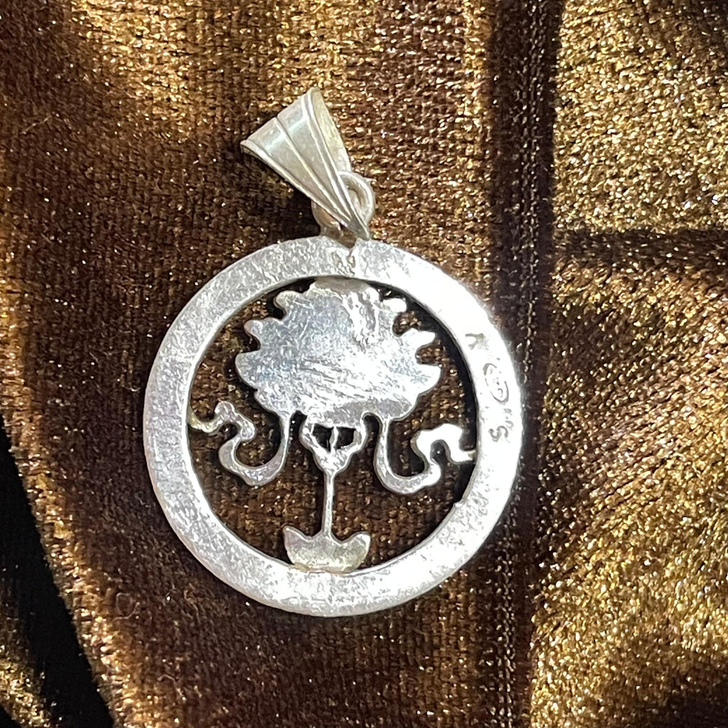 Exquisite Lotus Blossom:(Silver Pendant of Auspicious symbol) (T1102-004.5)