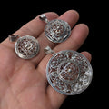 Silver Tibetan Mandala Pendant: Handmade Buddhist Jewelry