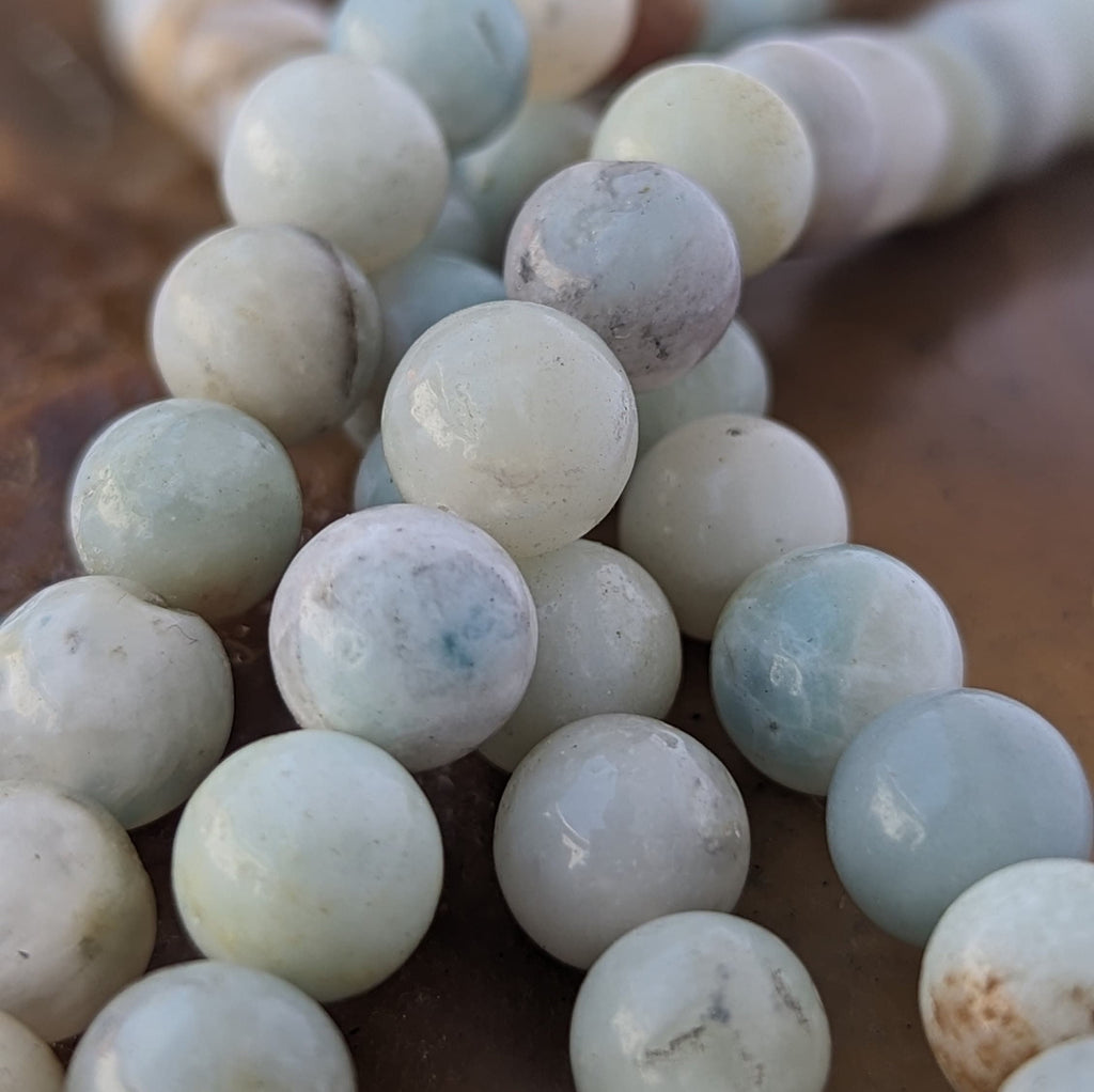 Light Green Agate 7 Chakra Mala: Knotted Meditation Beads