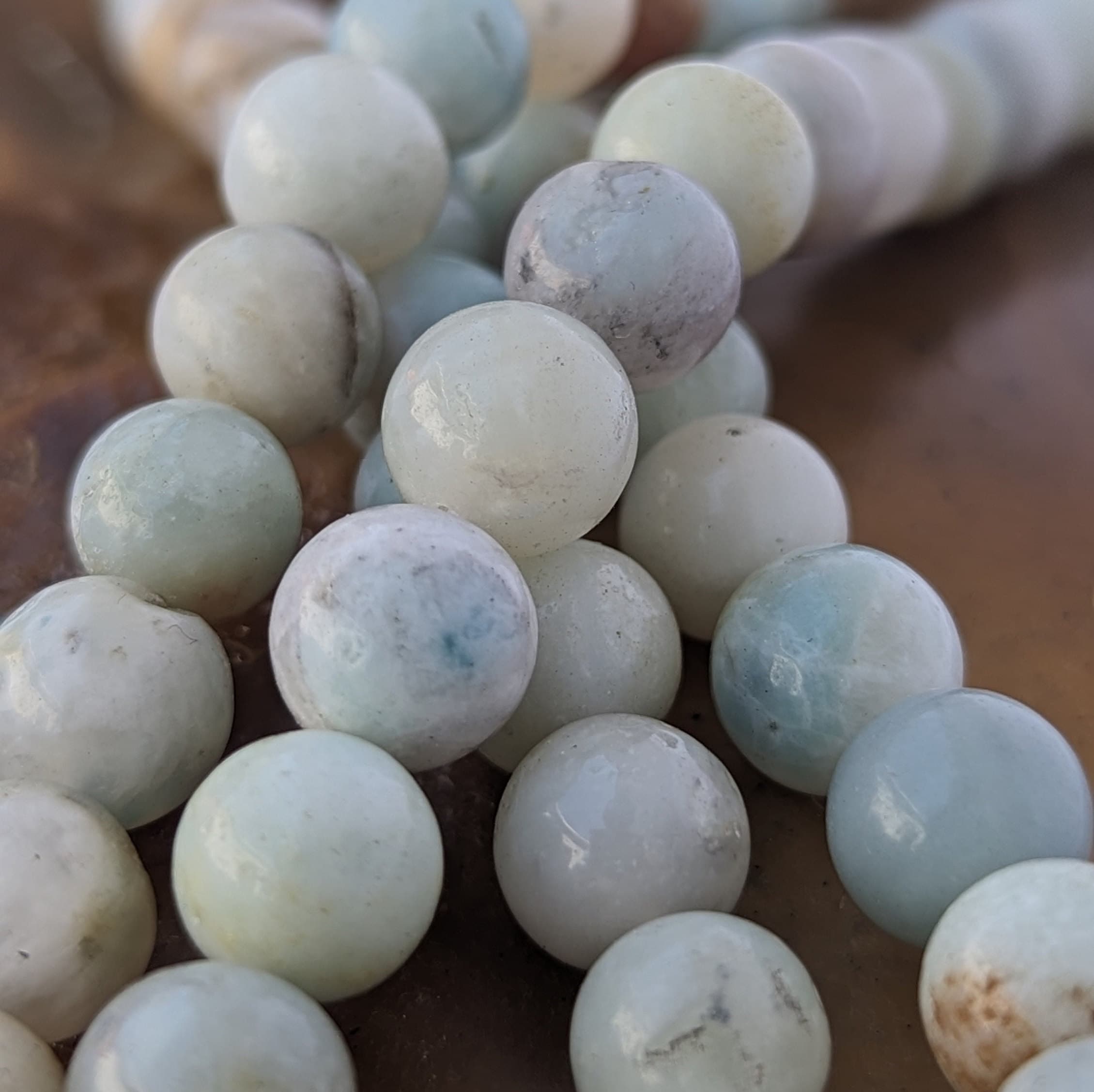 Light Green Agate 7 Chakra Mala: Knotted Meditation Beads