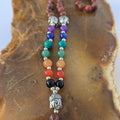Red Jasper 7 Chakra Mala: Knotted Meditation Beads, 108 Beads