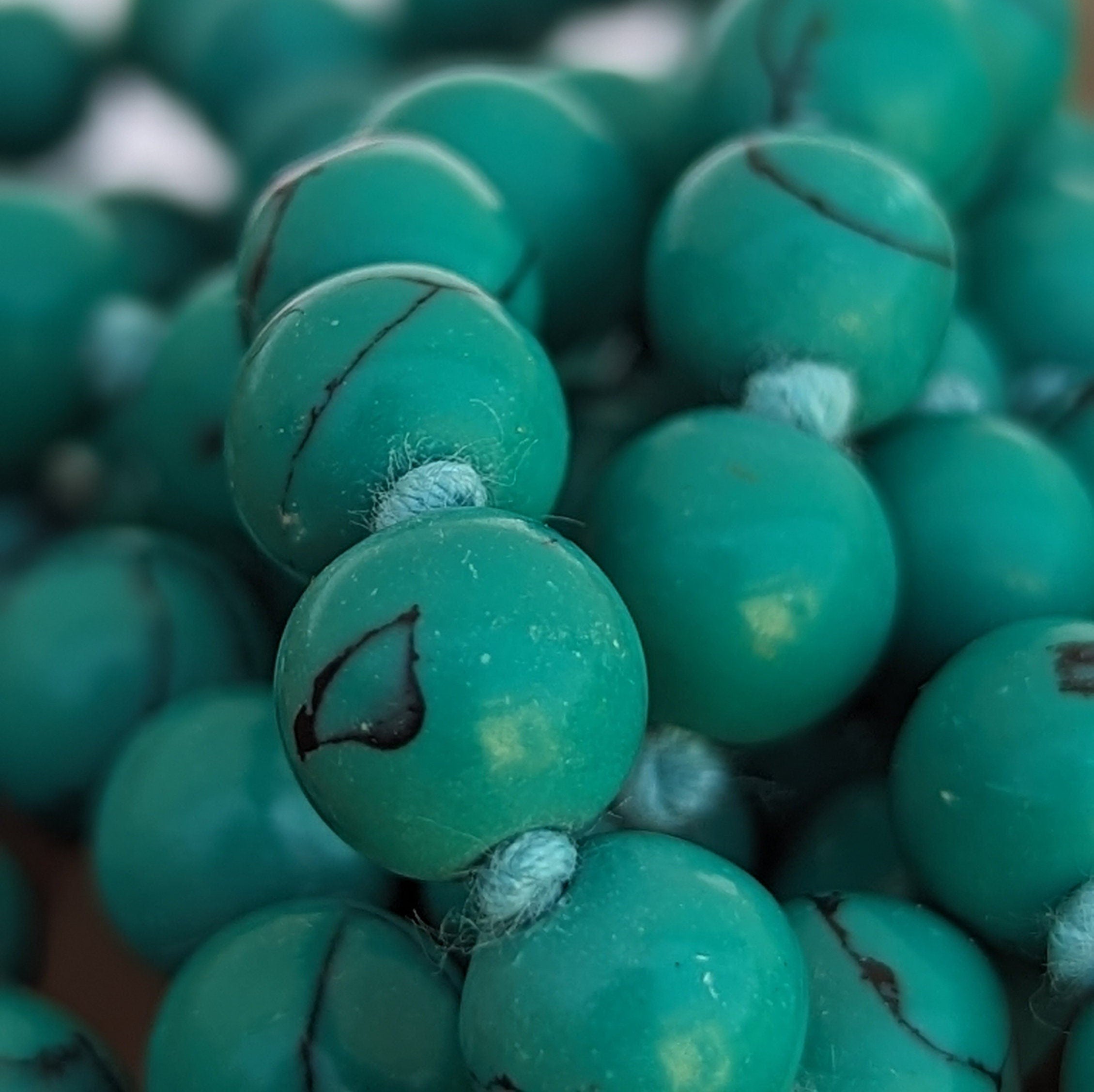 Turquoise Meditation Mala: 108 Knotted Beads, Spiritual Jewelry