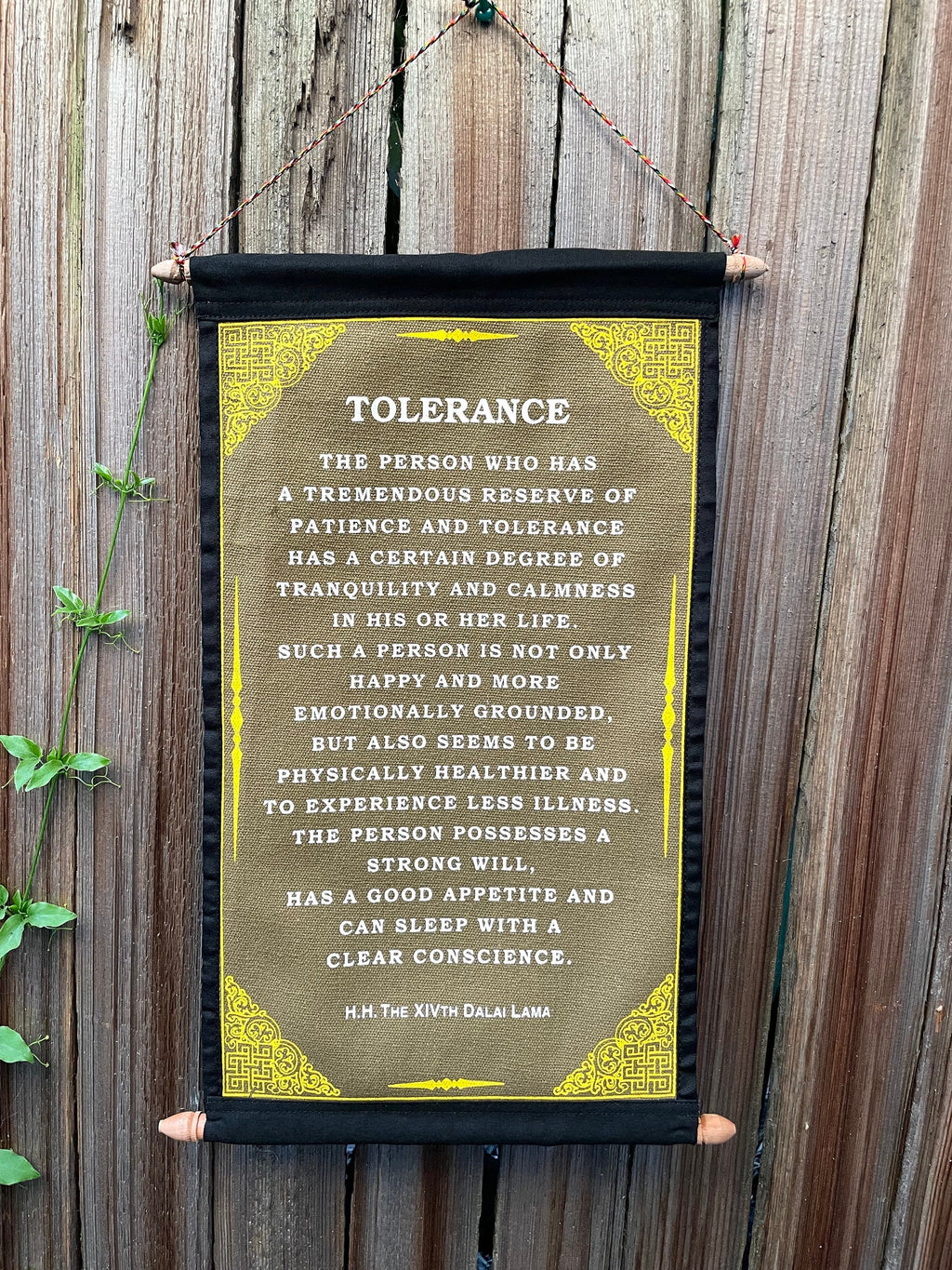 Dalai Lama Quote Tapestry: Tolerance, Kindness, Positivity