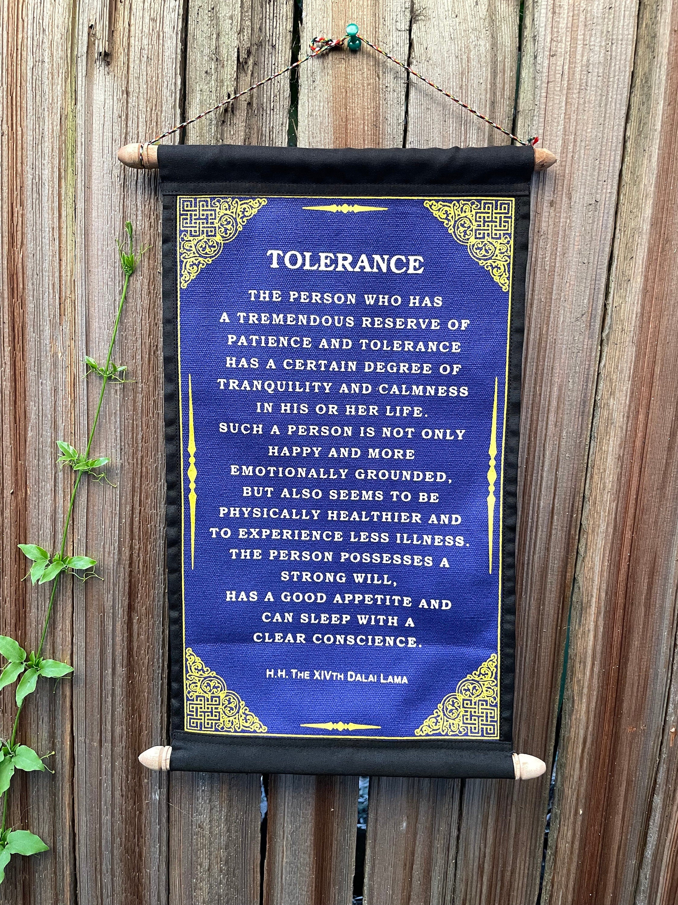 Dalai Lama Quote Tapestry: Tolerance, Kindness, Positivity
