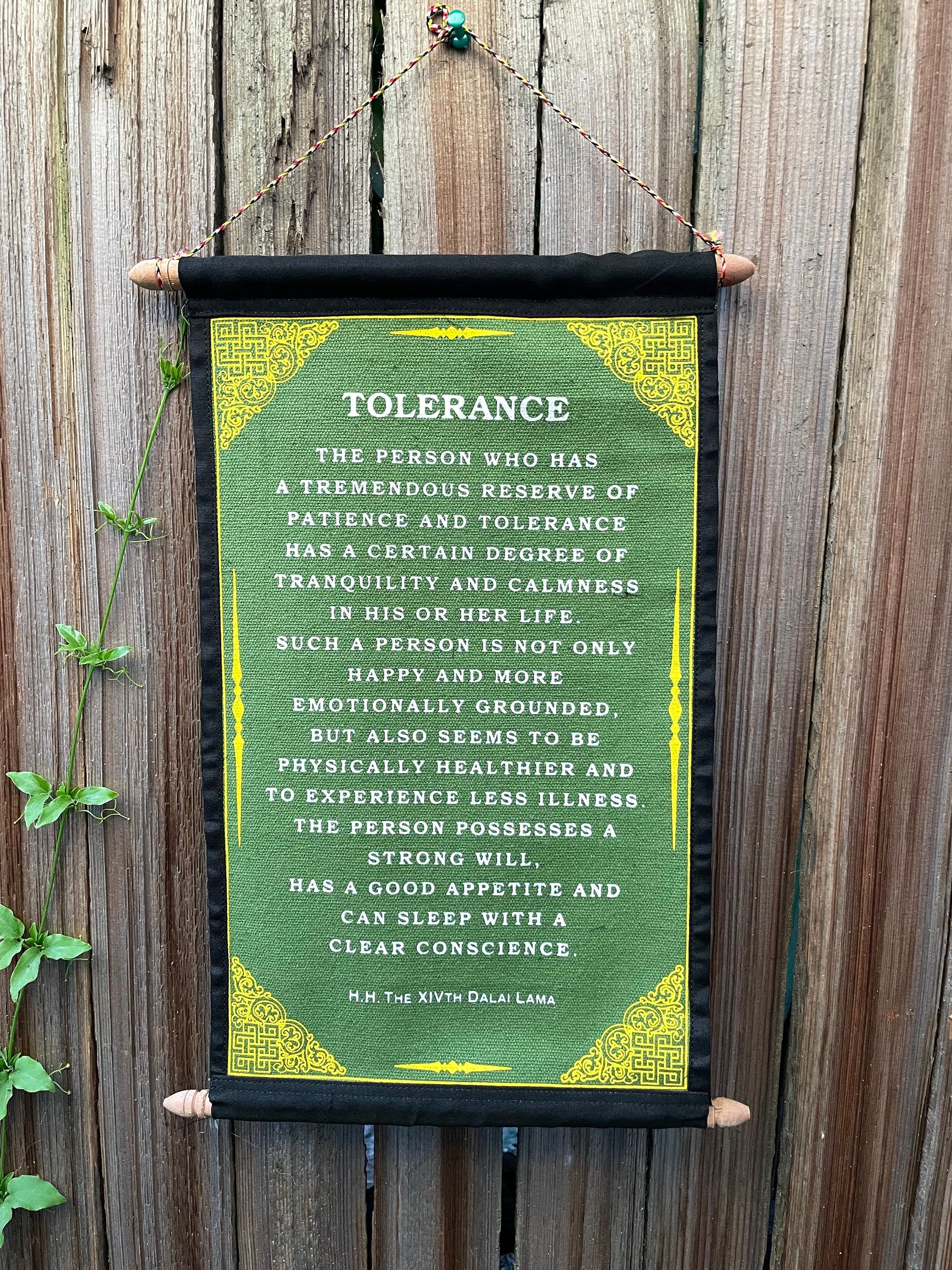 Dalai Lama Quote Tapestry: Tolerance, Kindness, Positivity