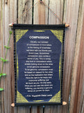 Dalai Lama Compassion Quote Tapestry - Inspirational Cotton Wall Hanging