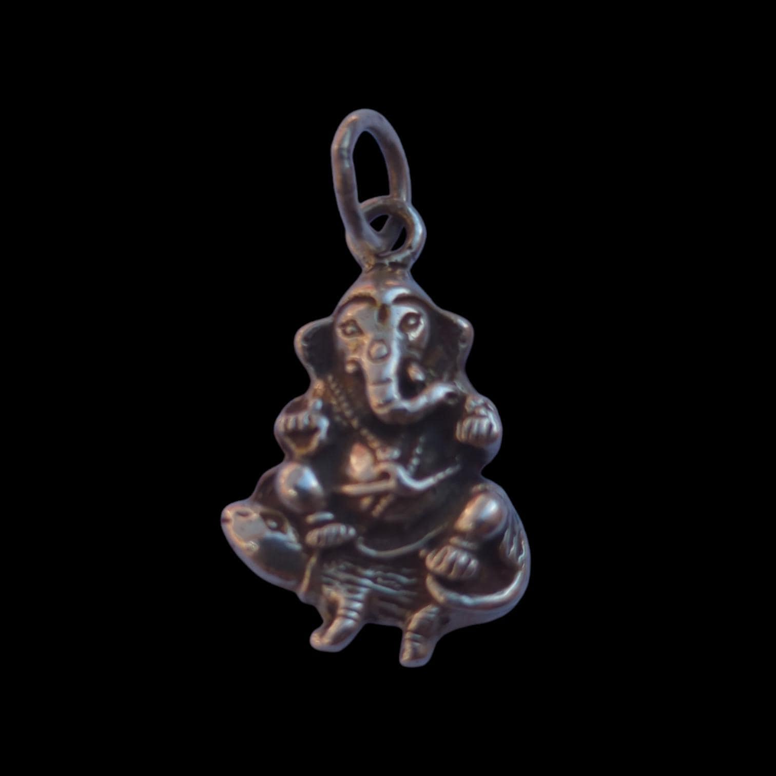Sterling Silver Ganesha Pendant: Hindu God Shiva's Son ( P5 )