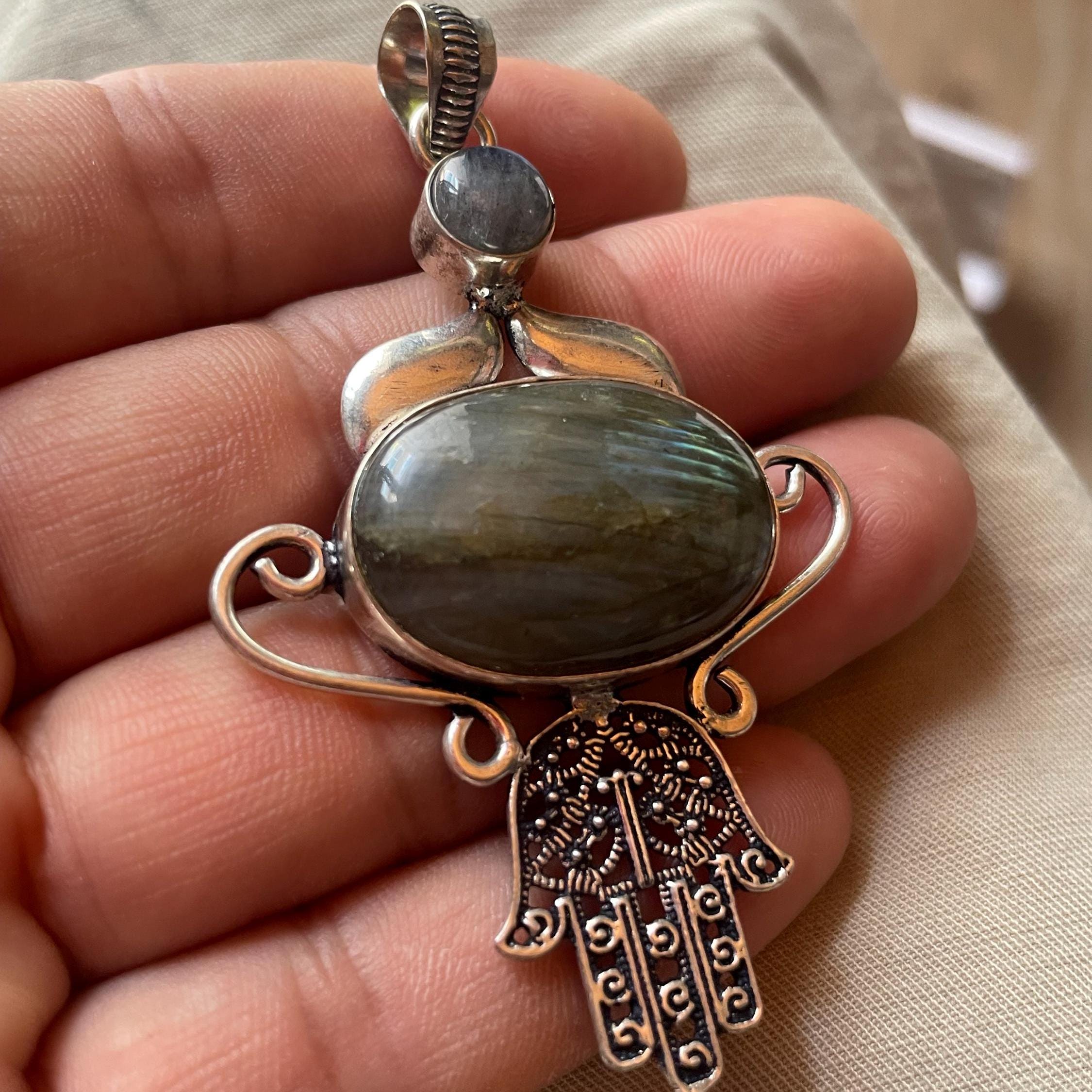 P3/39 - Labradorite Gemstone Handmade 925 Sterling Silver Jewelry Pendants (T12-039)
