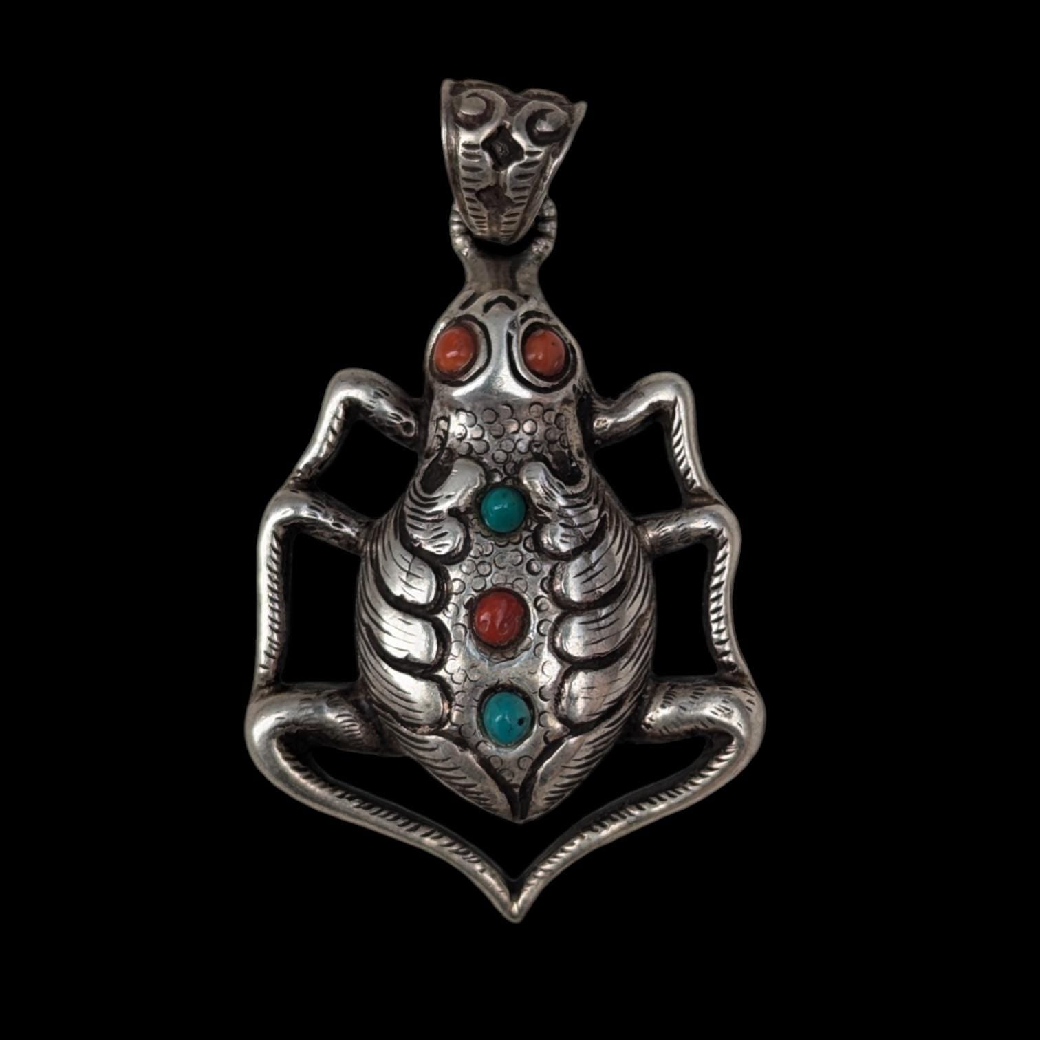 Tibetan Silver Lice Pendant: Ancient Design, Rare Bug Amulet