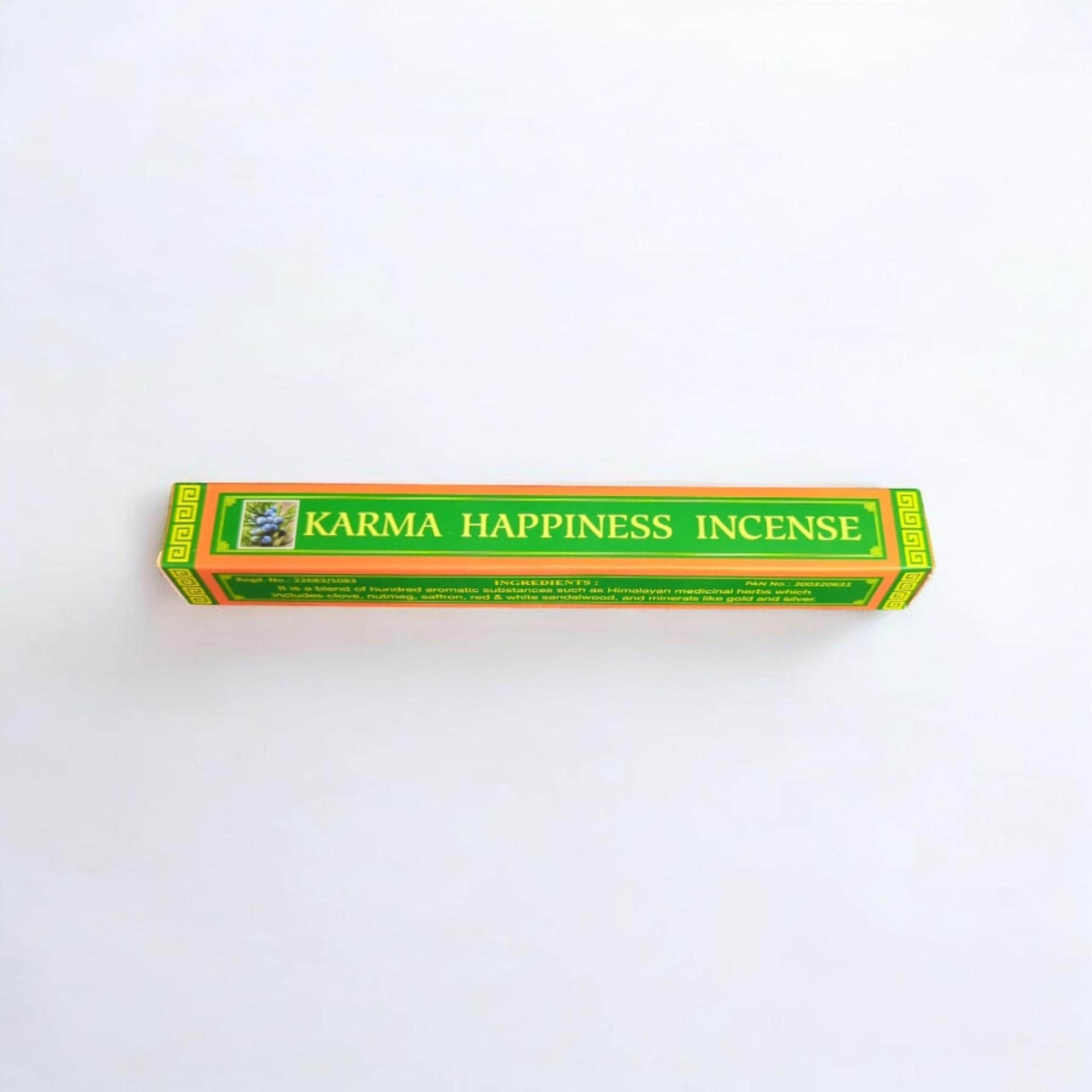 Tibetan Karma Happiness Incense: Natural Herbal Healing, 30 Sticks