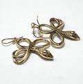 Bohemian Brass Snake Earrings, Southwest Inspired