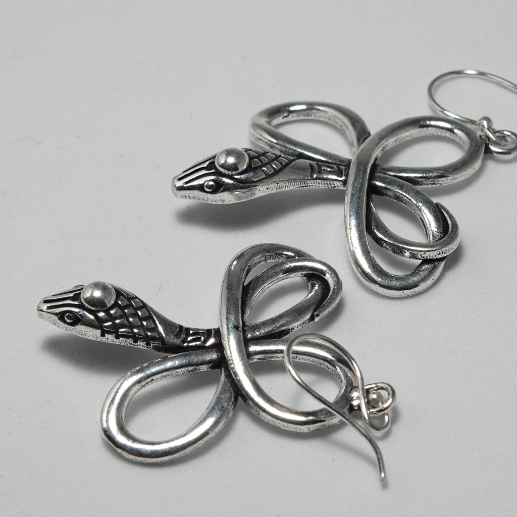 Bohemian Brass Snake Earrings, Southwest Inspired