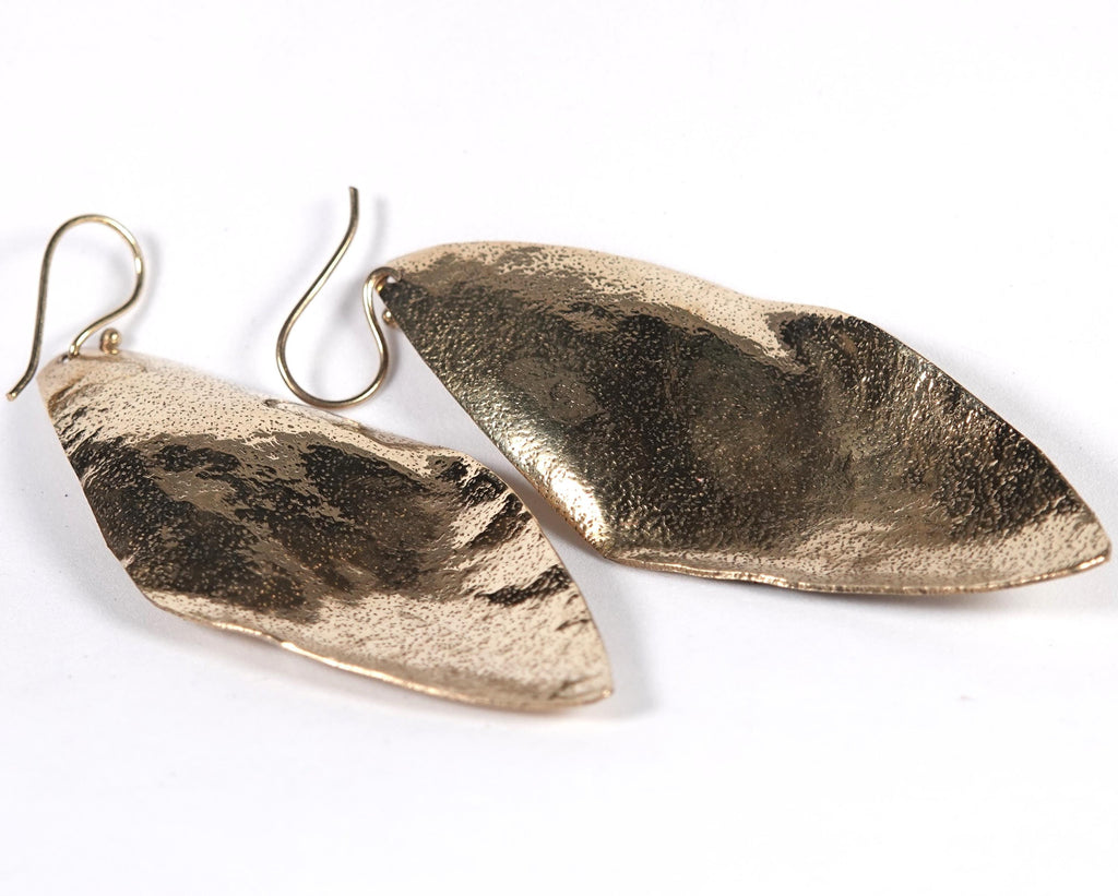 Handmade Brass Statement Earrings, Bohemian Dangle Jewelry