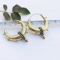 Brass Hoop Earrings: Ethnic Tribal Spike Creole Earrings
