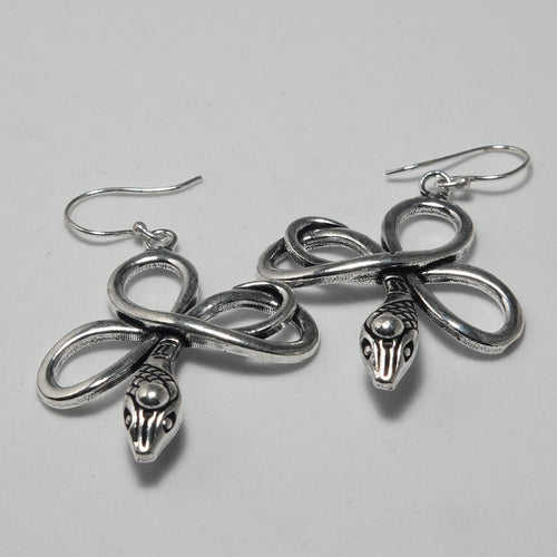 Bohemian Brass Snake Earrings, Southwest Inspired