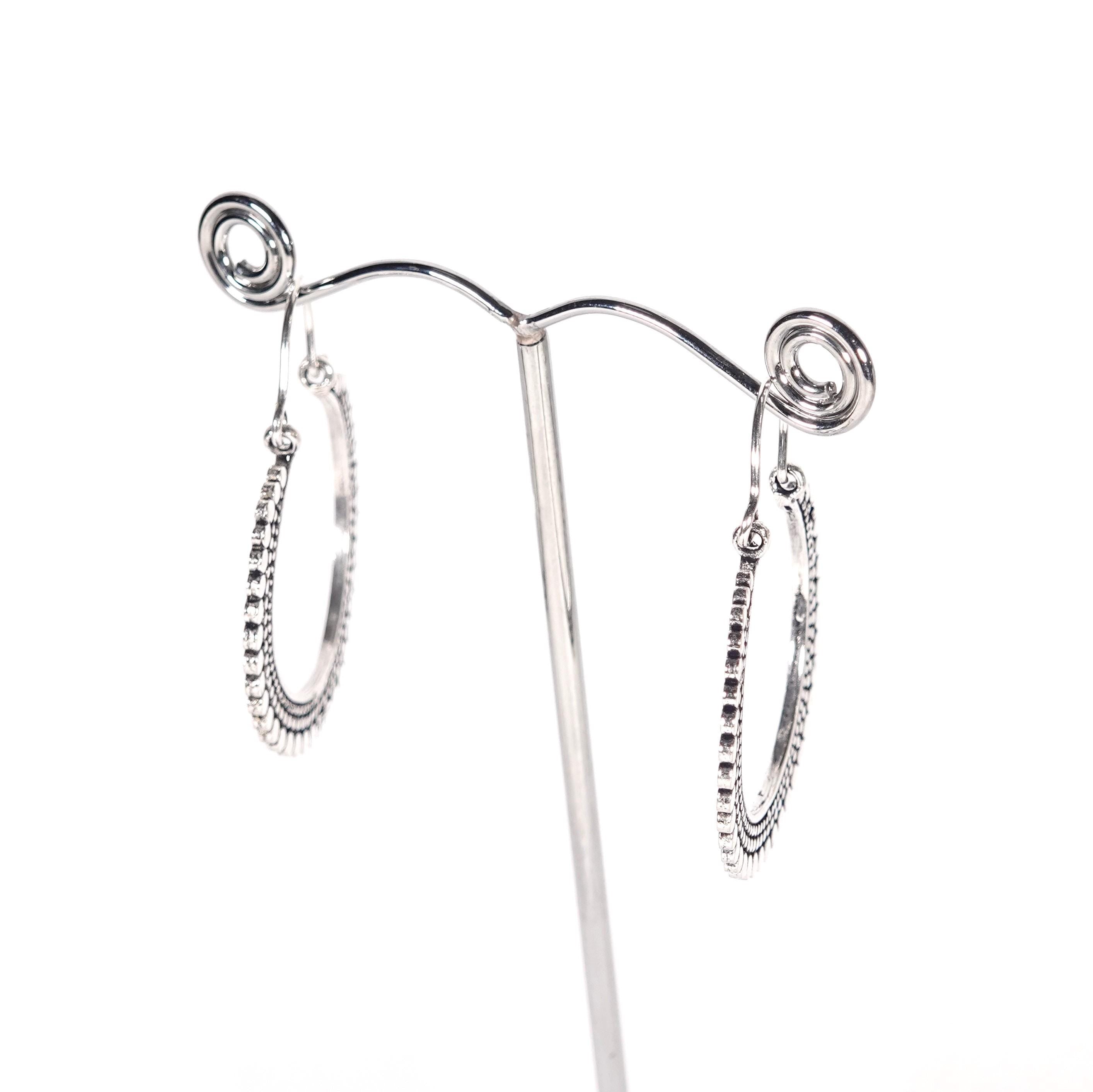 Boho Brass Hoop Earrings, Handmade Bohemian Jewelry