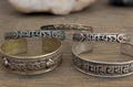 Handcrafted Silver Mantra Cuff Bracelet: Tibetan Spiritual Jewelry CB-136