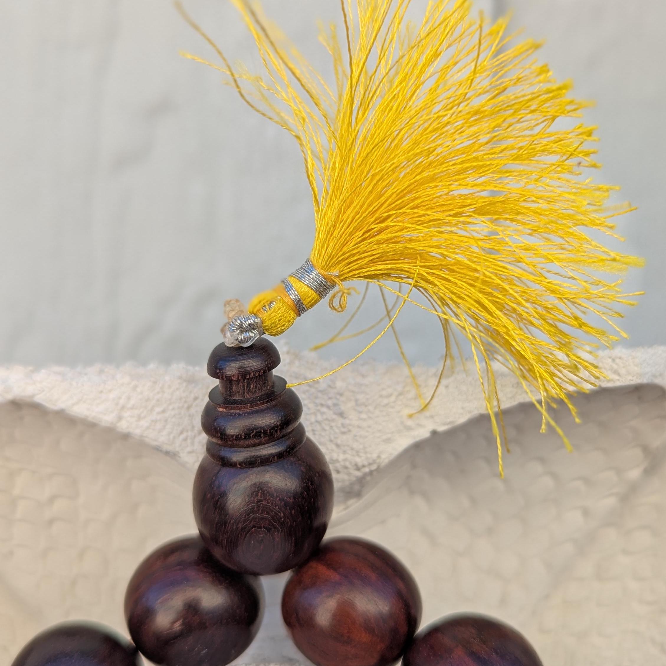 Handcrafted Red Sandalwood Wrist Mala: Tibetan Meditation Beads (BM18)