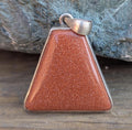 P3/13 - Natural Sunstone Pendant: 925 Sterling Silver (T12-013)