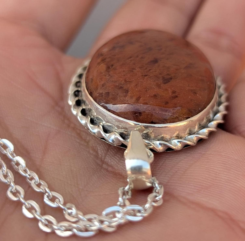 P3/2- Silver Red Carnelian Pendant (T12-002)