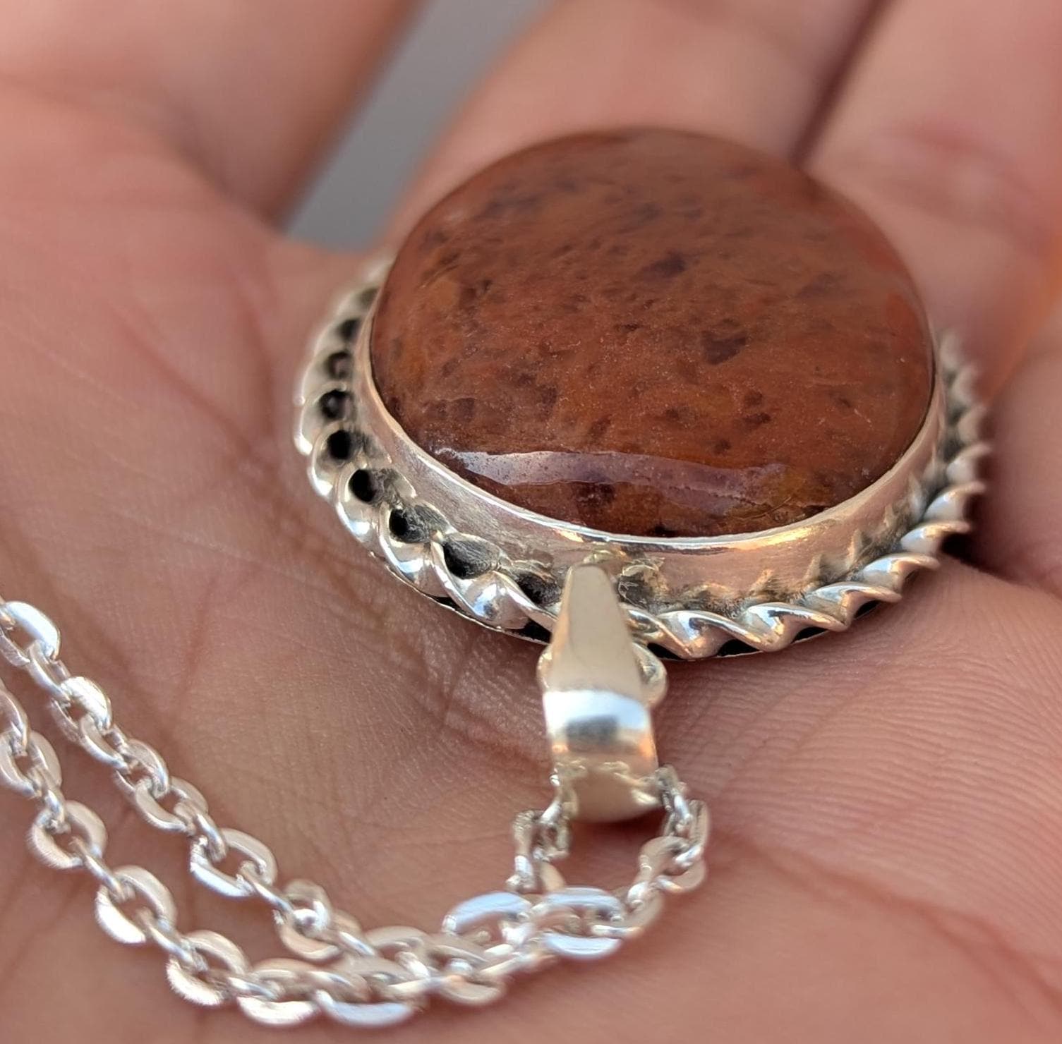 P3/2- Silver Red Carnelian Pendant (T12-002)