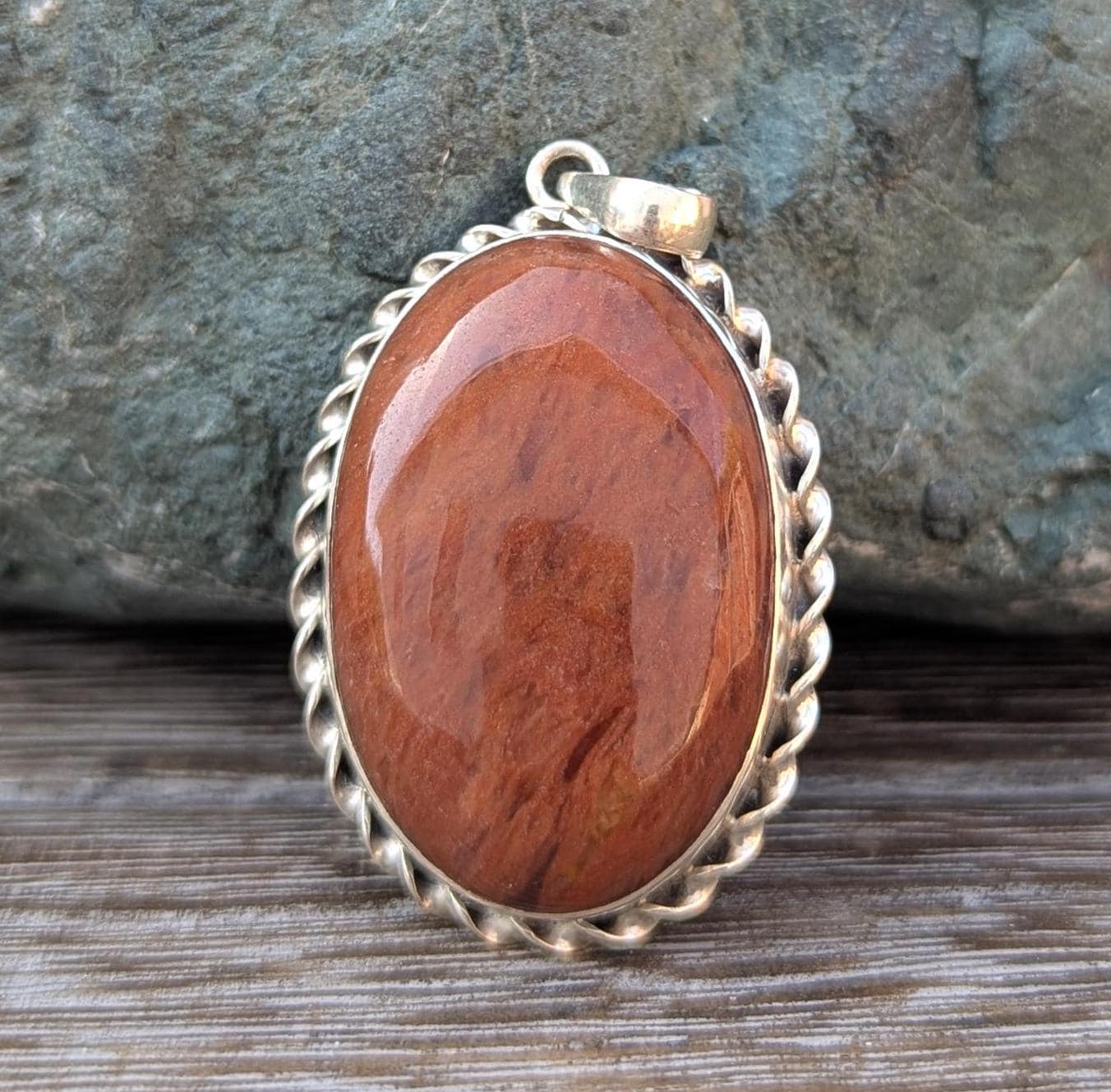 P3/2- Silver Red Carnelian Pendant (T12-002)