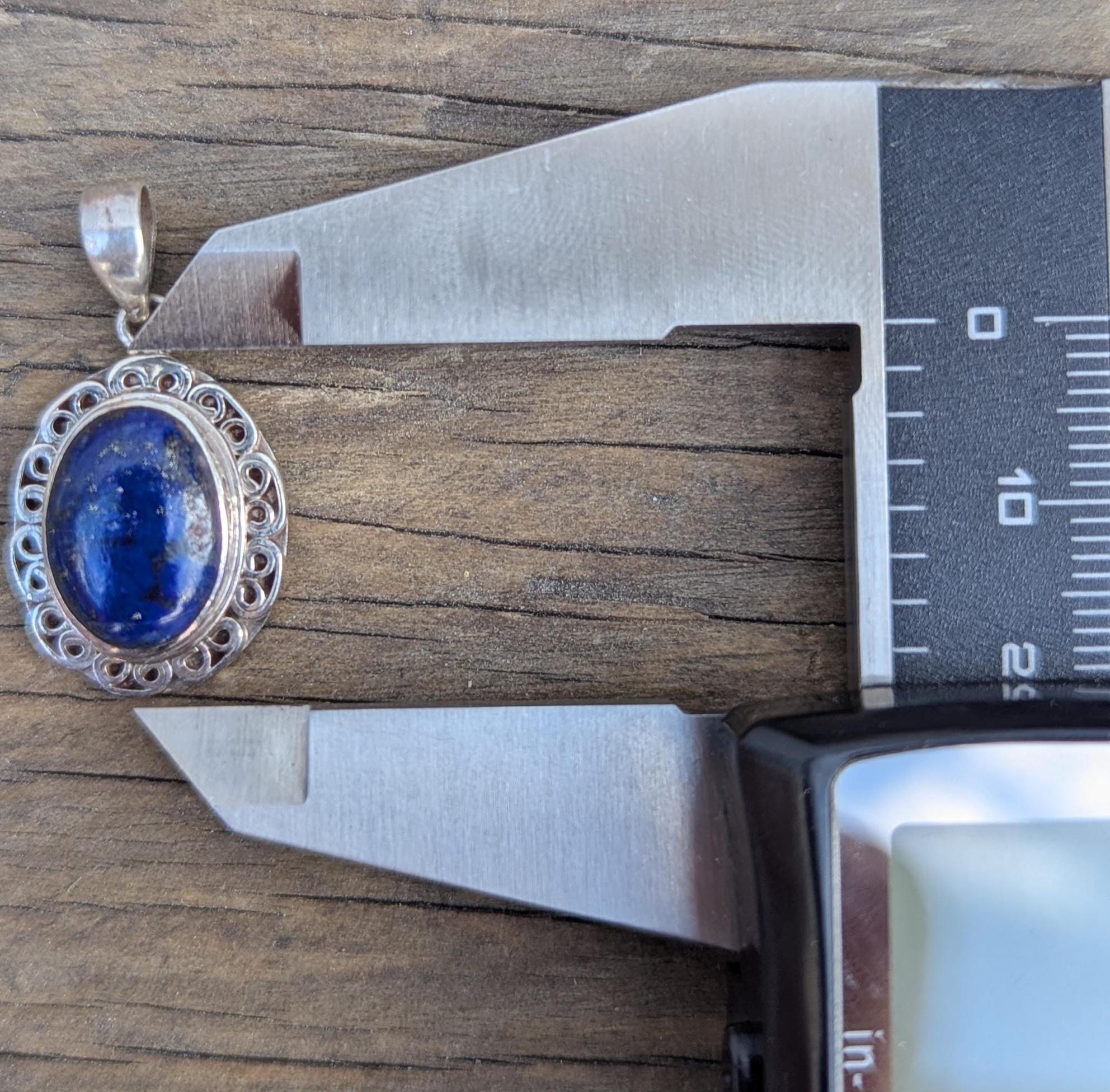 P3/61 -Lapis lazuli Gemstone Silver Handmade Pendant(T12-061)