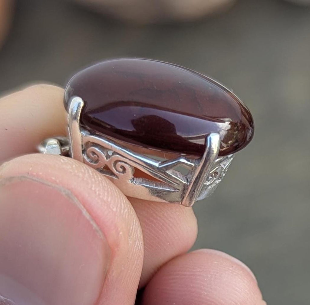 P3/7-Silver Red Carnelian Pendant (T12-007)