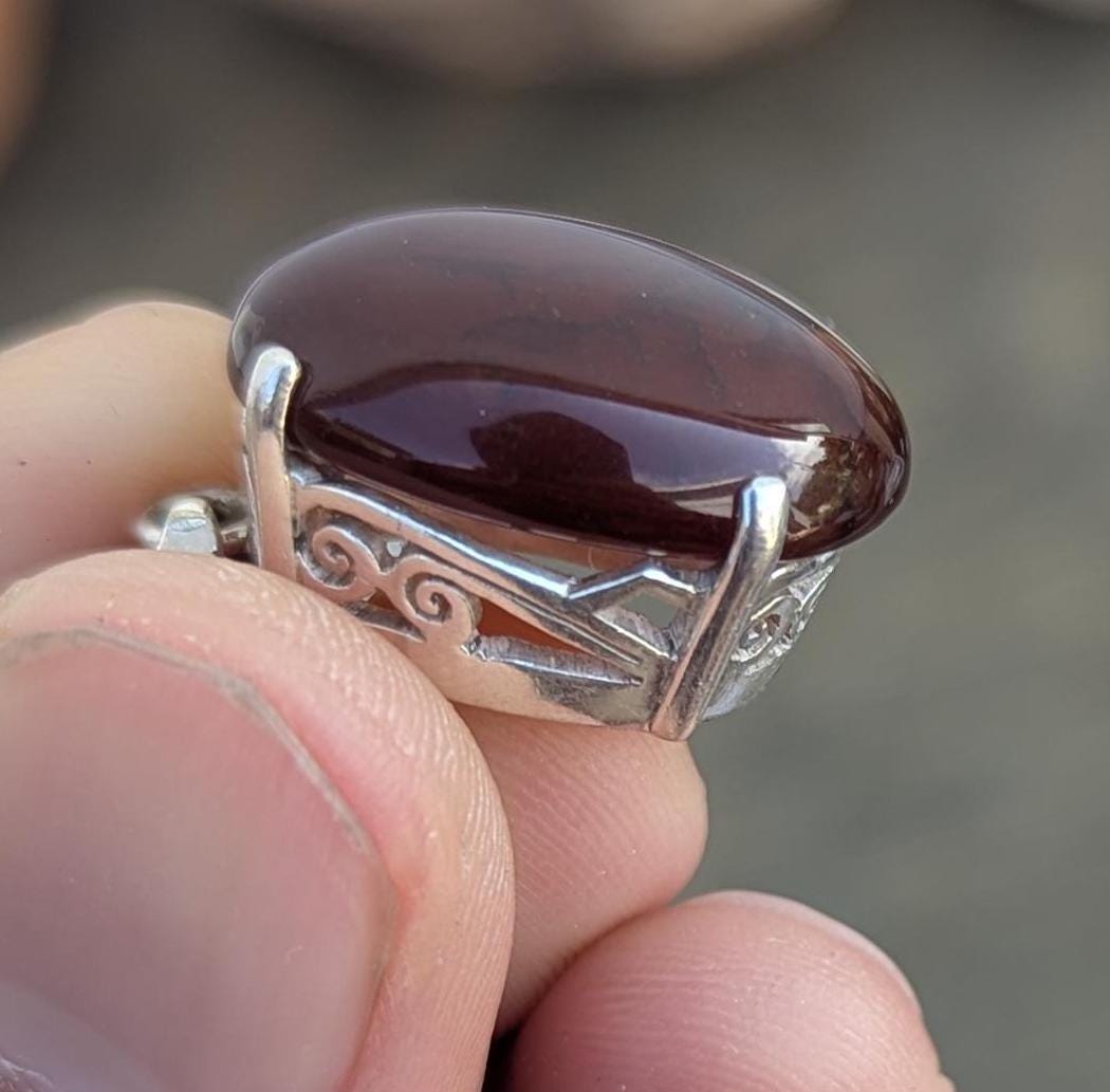 P3/7-Silver Red Carnelian Pendant (T12-007)