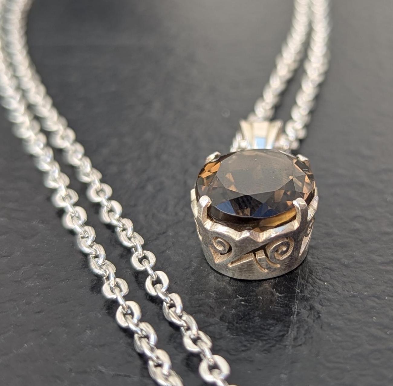 Handmade Amethyst 925 Sterling Silver Pendant: Oval Gemstone