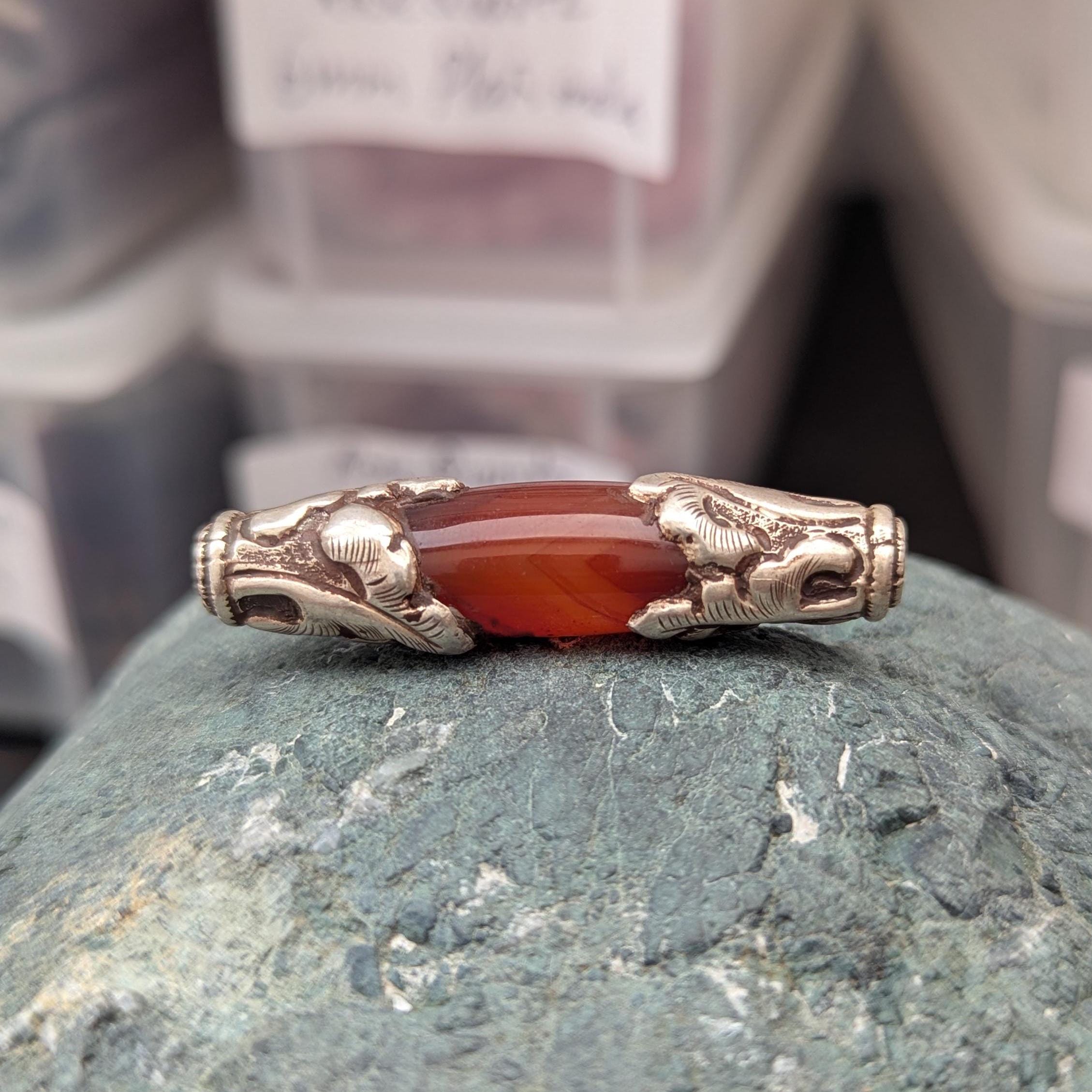 Carnelian with Silver wrapped Pendant(T1103-003.4)