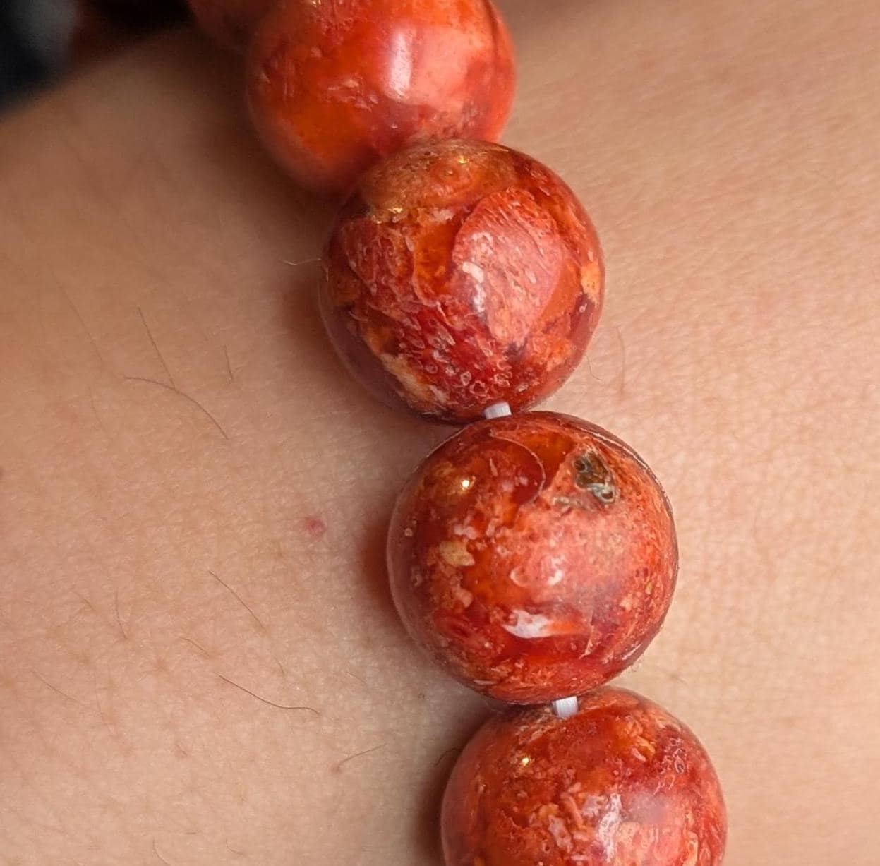 Large size Turquoise and red coral Tibetan bead bracelet, Size 12 mm