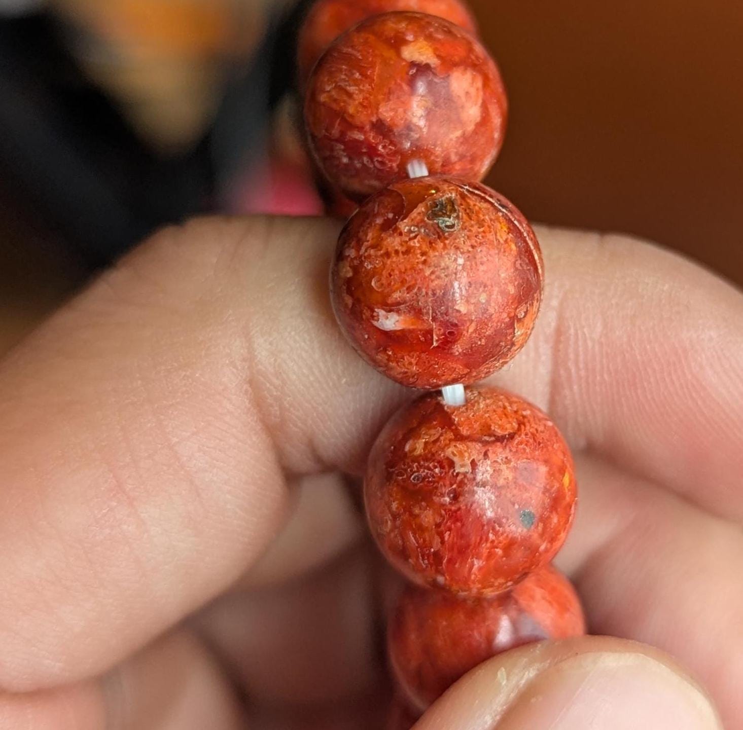 Large size Turquoise and red coral Tibetan bead bracelet, Size 12 mm