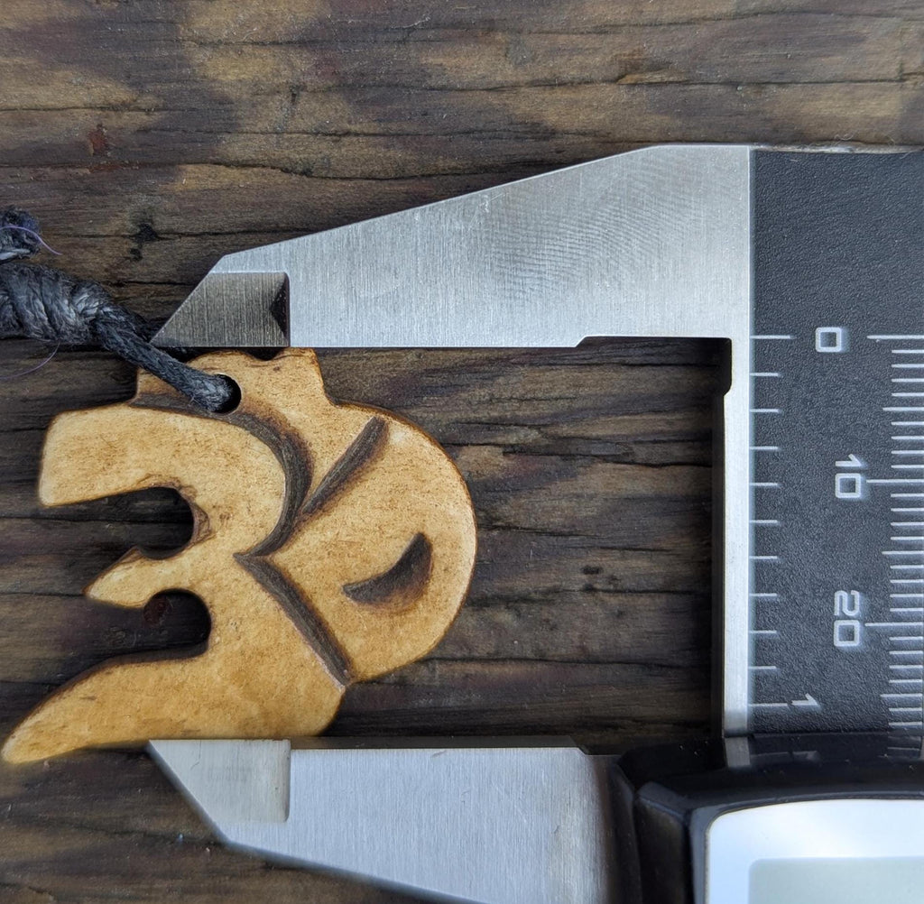 Vintage Yak bone hand-carved OM pendants (p6-047)