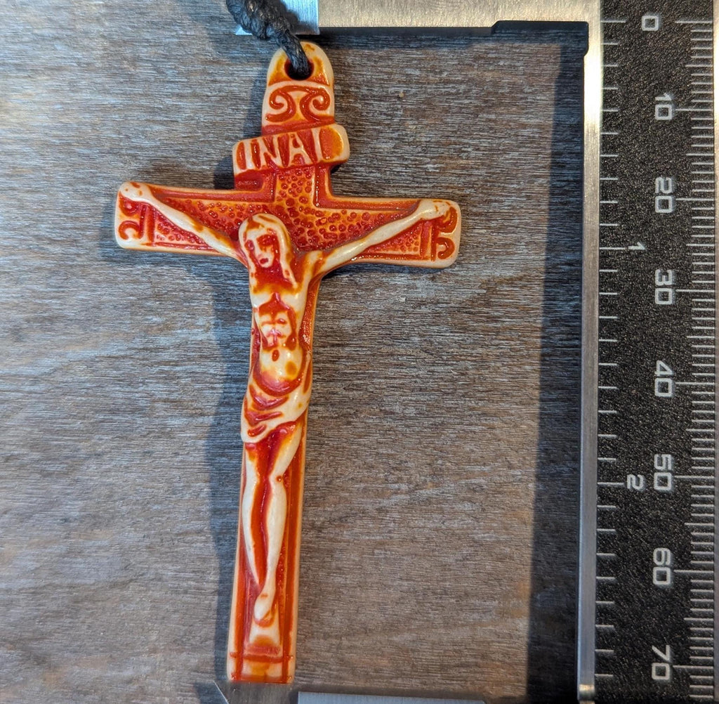 Vintage Yak bone hand-carved Jesus Christ pendants (p6-048)