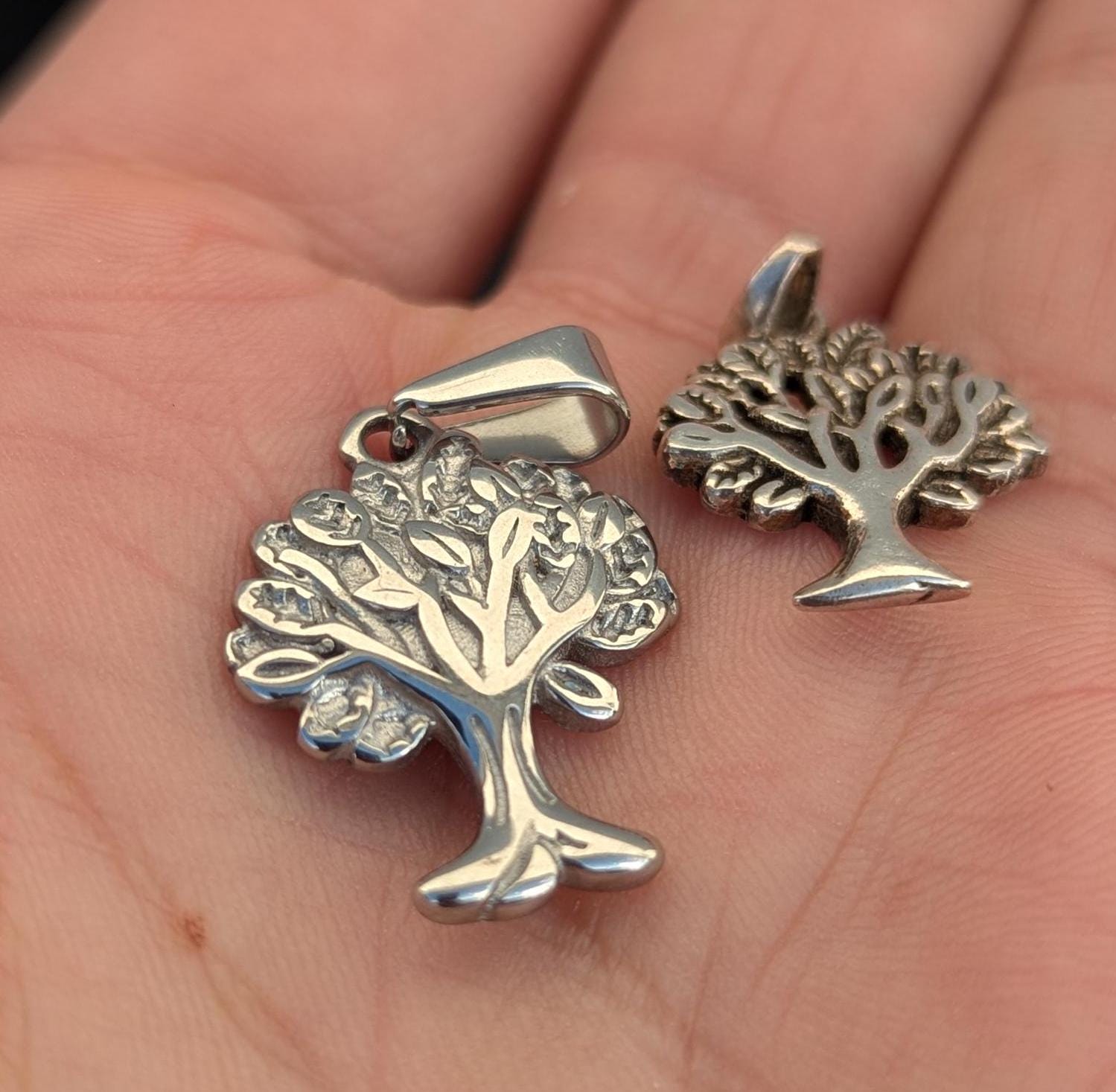 Vintage silver tree ethnic pendant (p7-002)